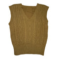 Braided Knit Vest – Gold & Brown