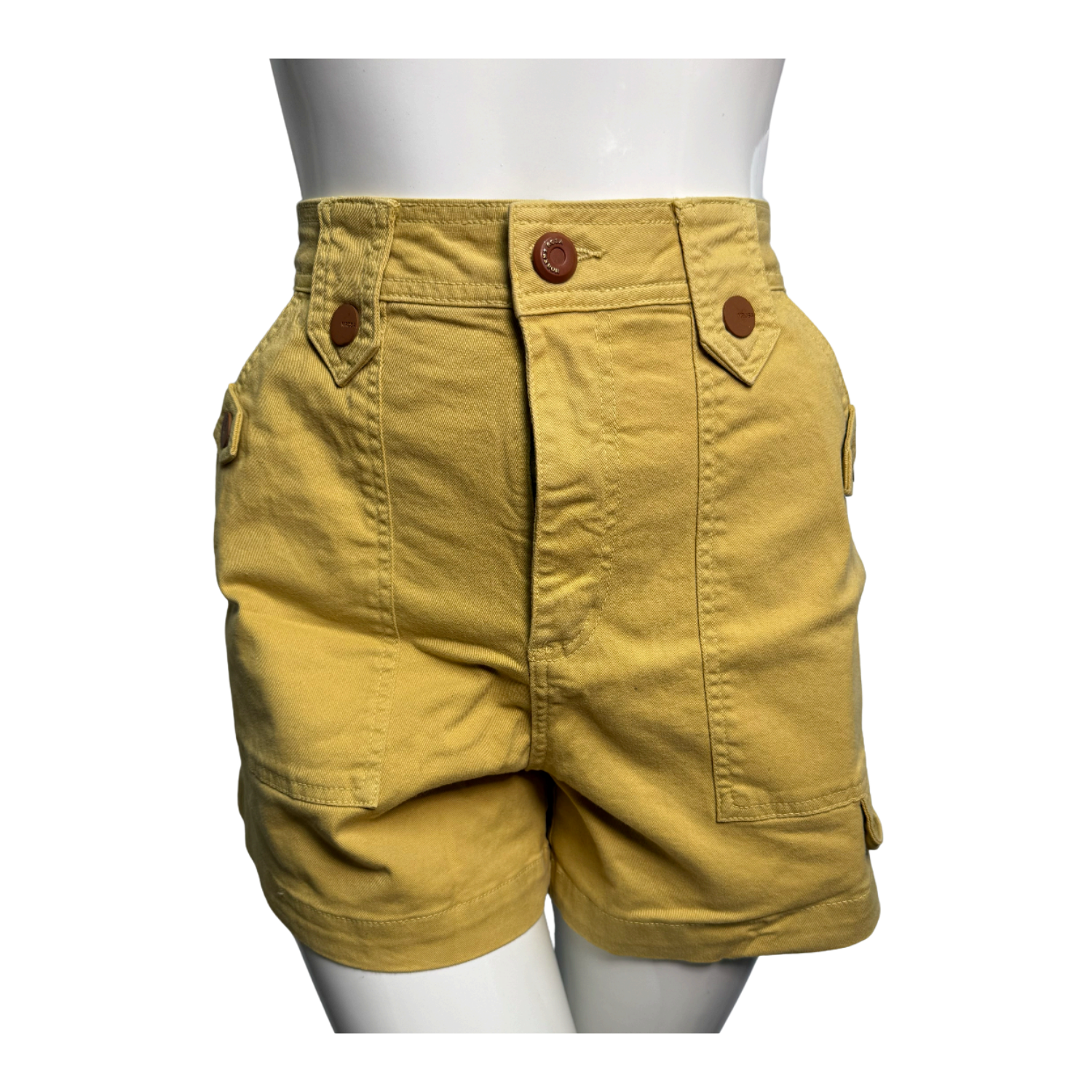 Morena Rosa Button Detail Twill Shorts