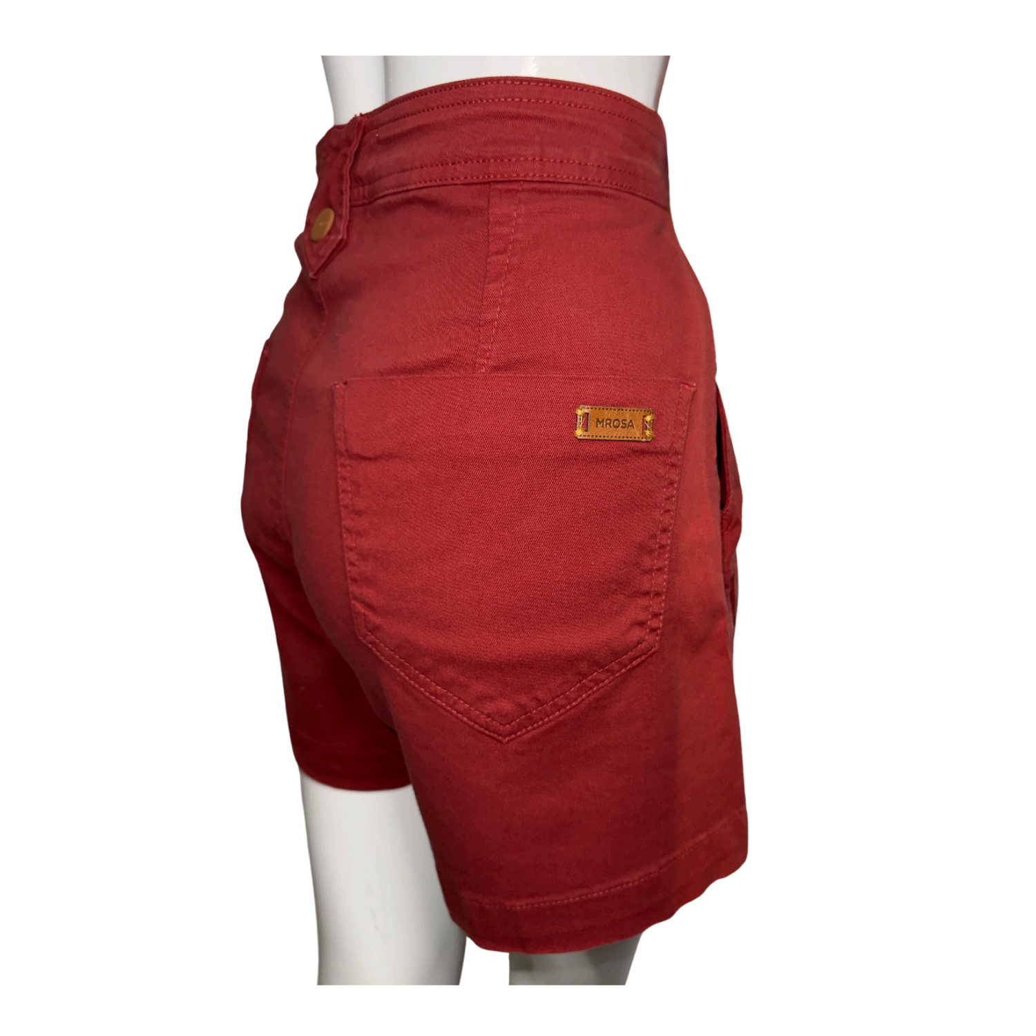 Morena Rosa Button Detail Twill Shorts