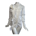 Helena White Floral Detail Fashion Shirt