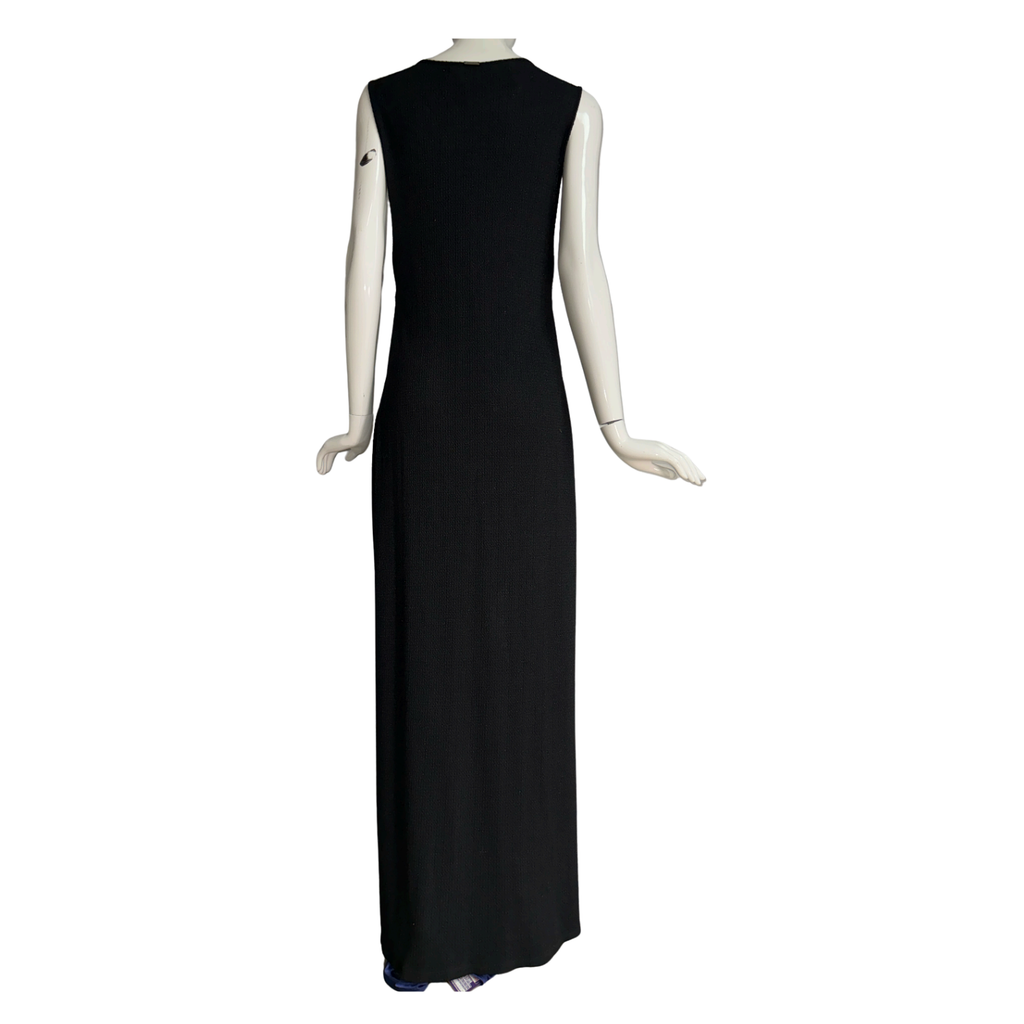 Satore Ferreira  Black Front Slit Maxi Dress