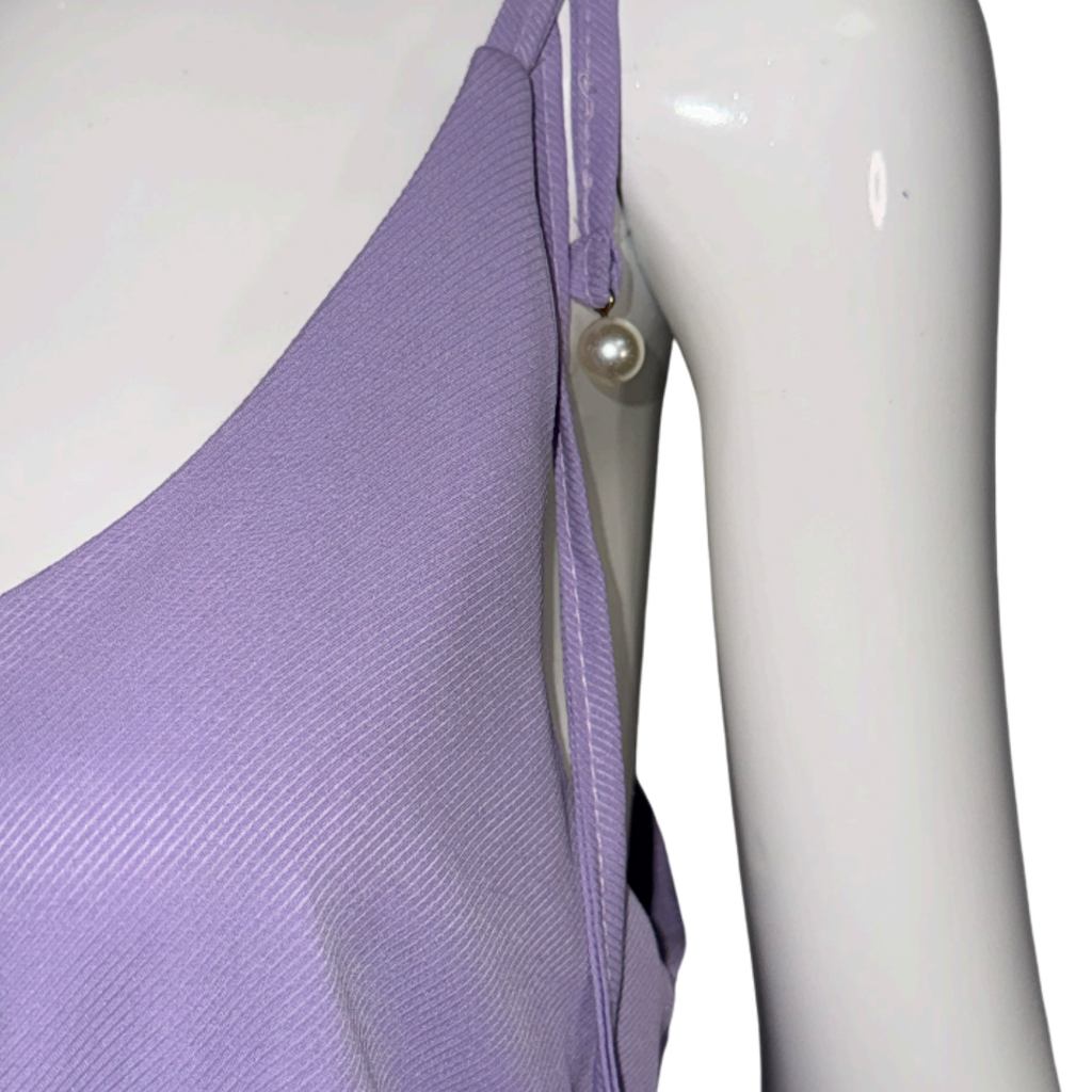 Amicci Lilac Dress with Lace Waist Detail