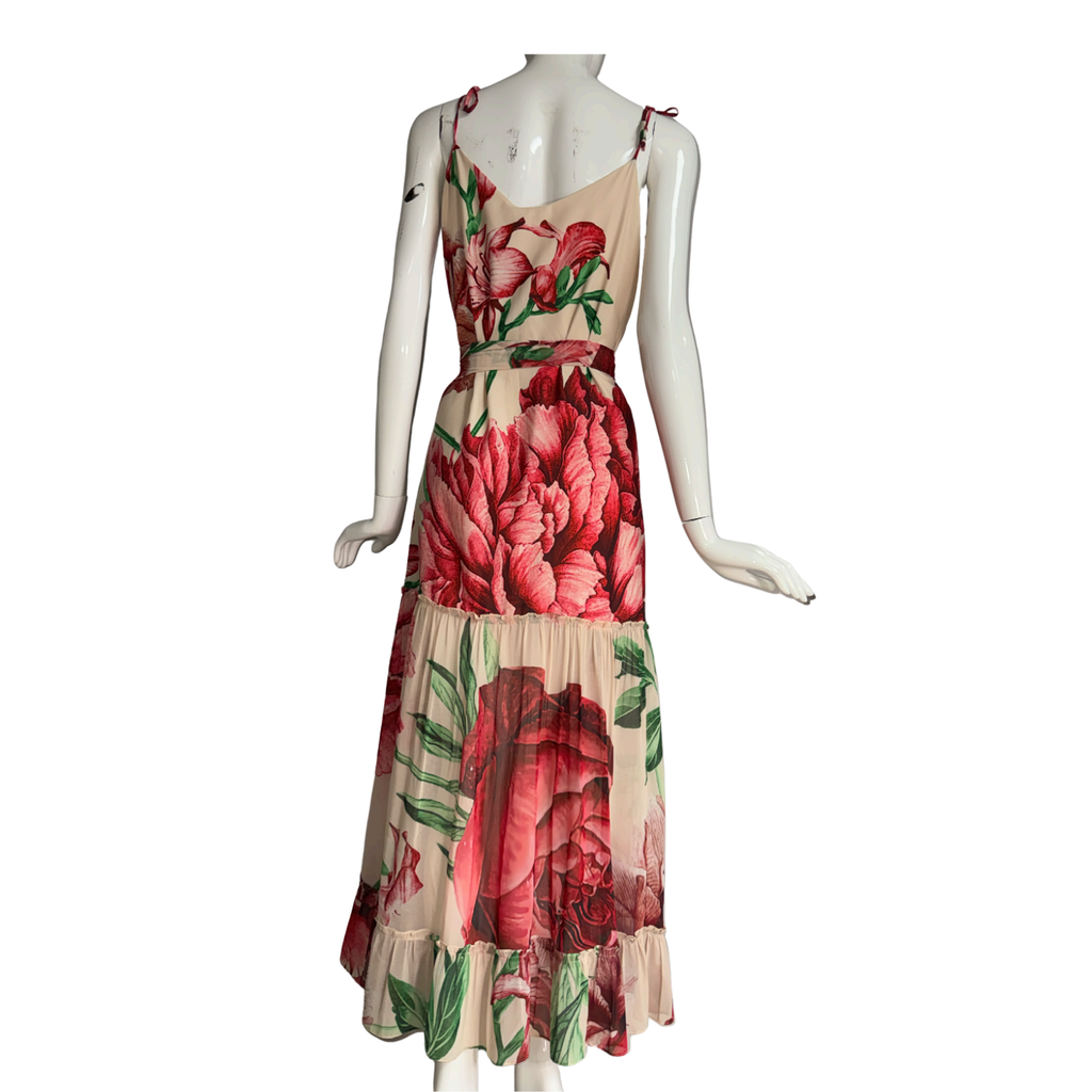 Satore Ferreira Beige Floral Maxi Dress