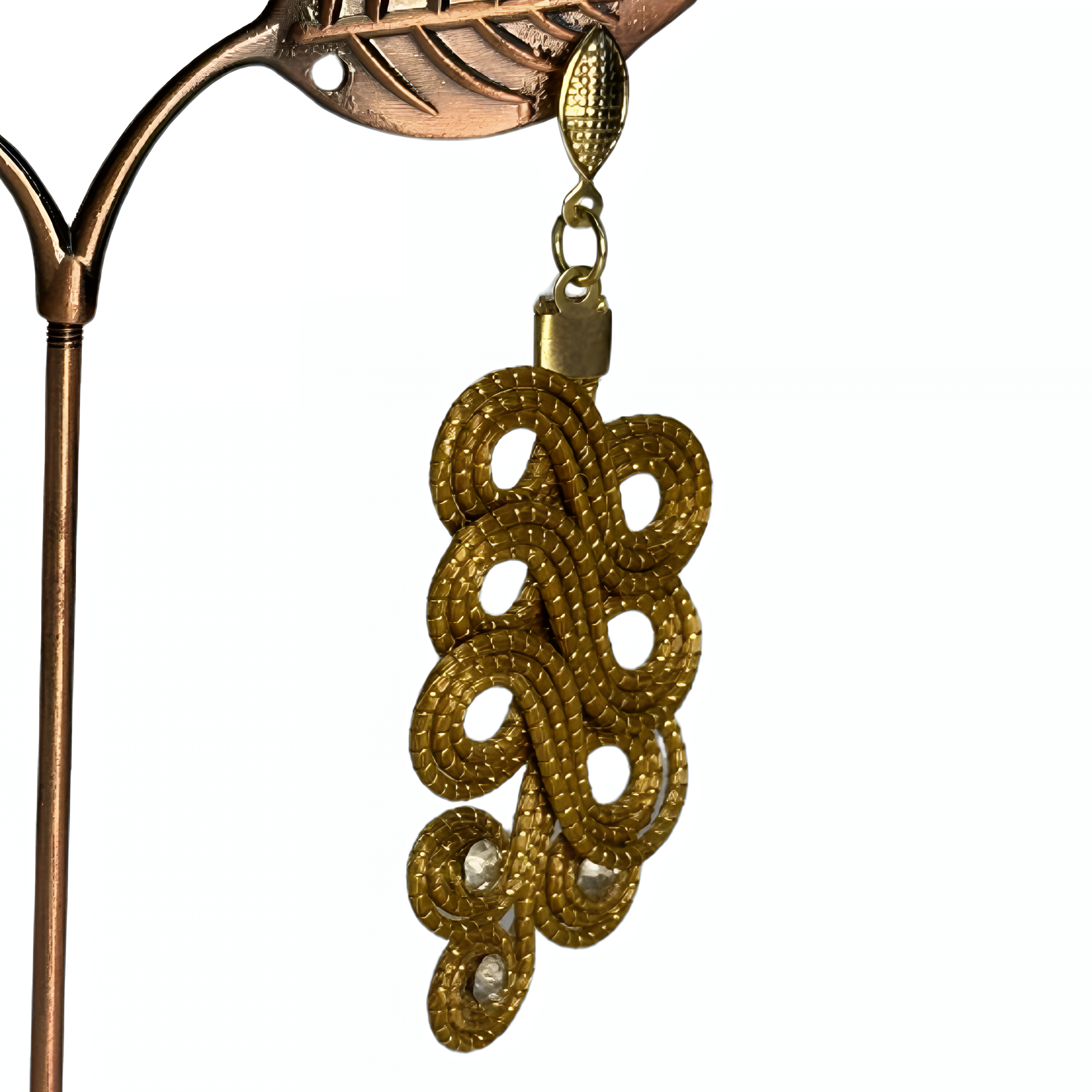 Golden Grass with Metallic Leaf Detail