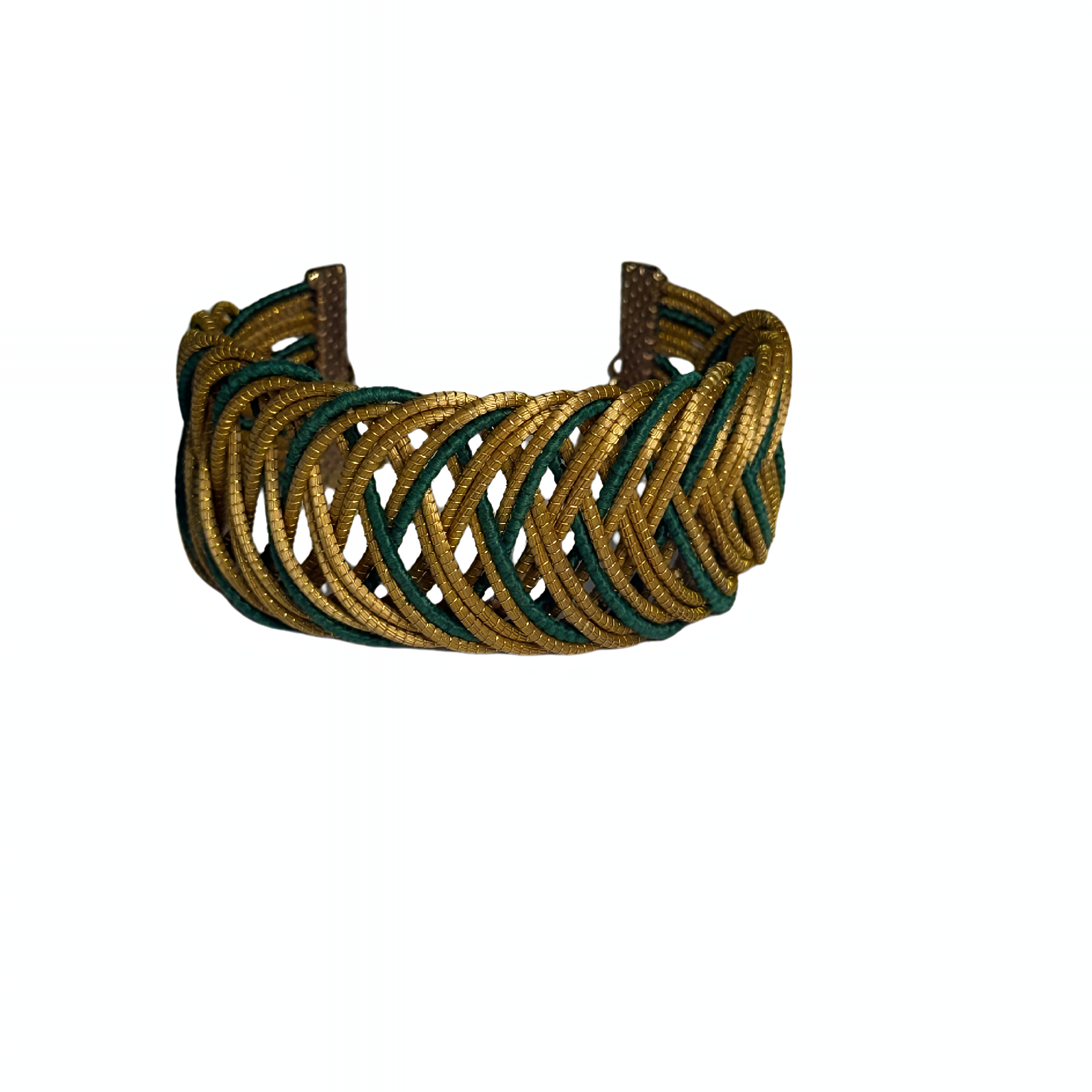 Gold & Green Braided Golden Grass