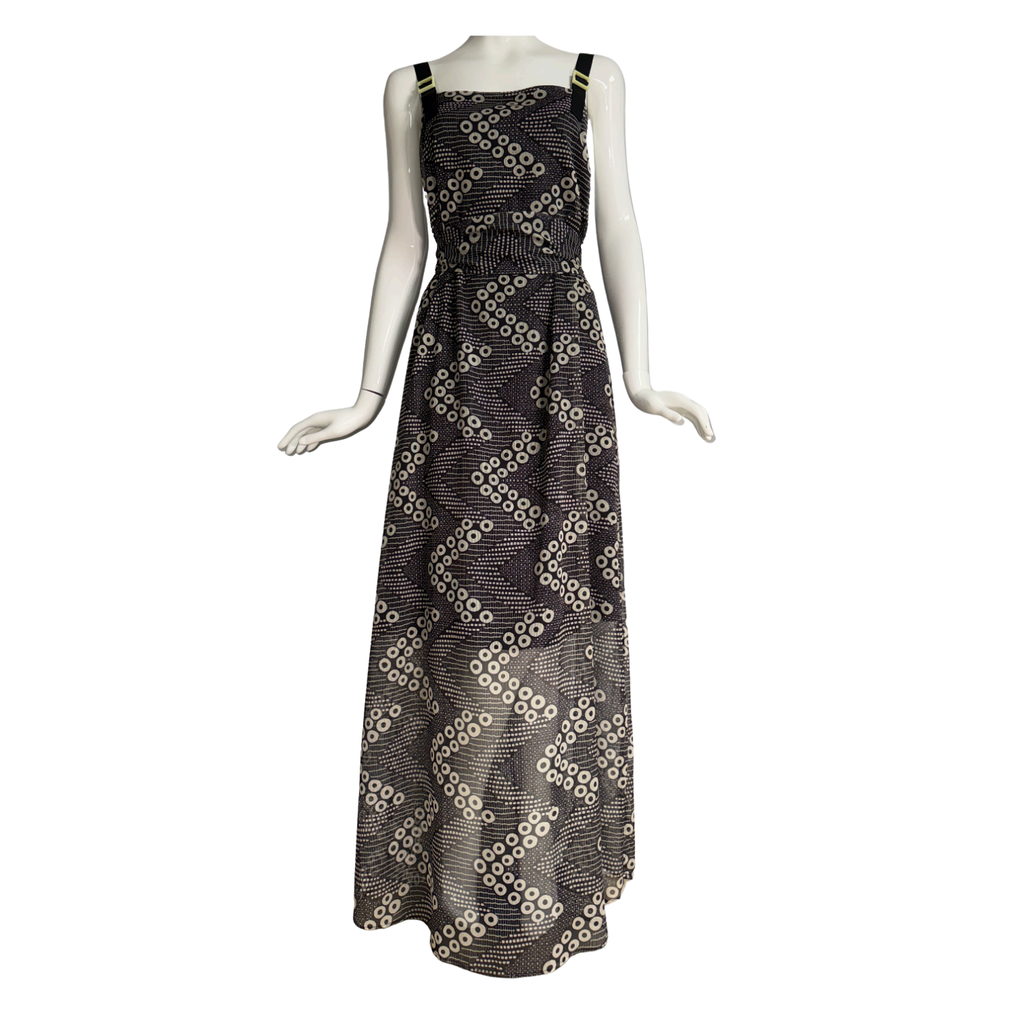 Satore Ferreira Geometric Circle Print Maxi Dress