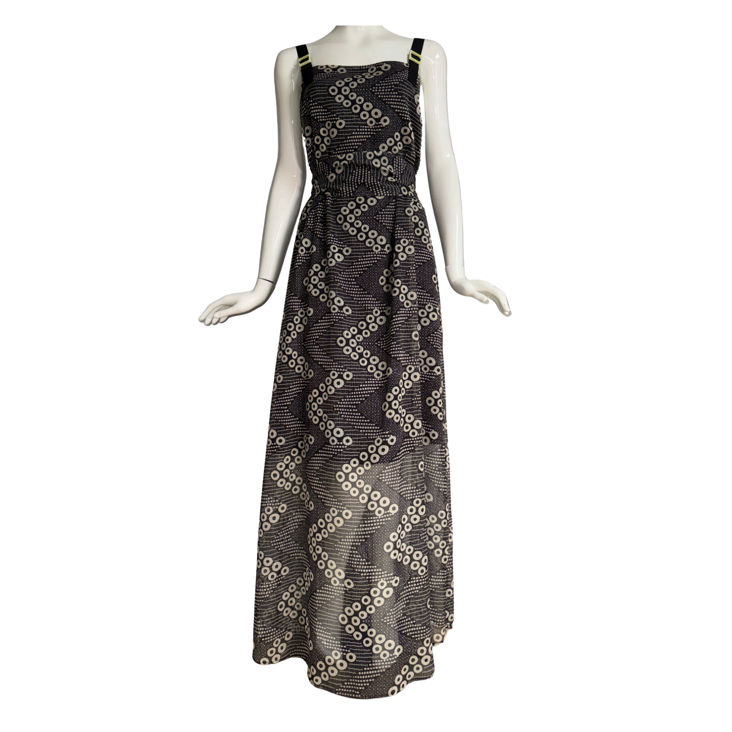 Satore Ferreira Geometric Circle Print Maxi Dress