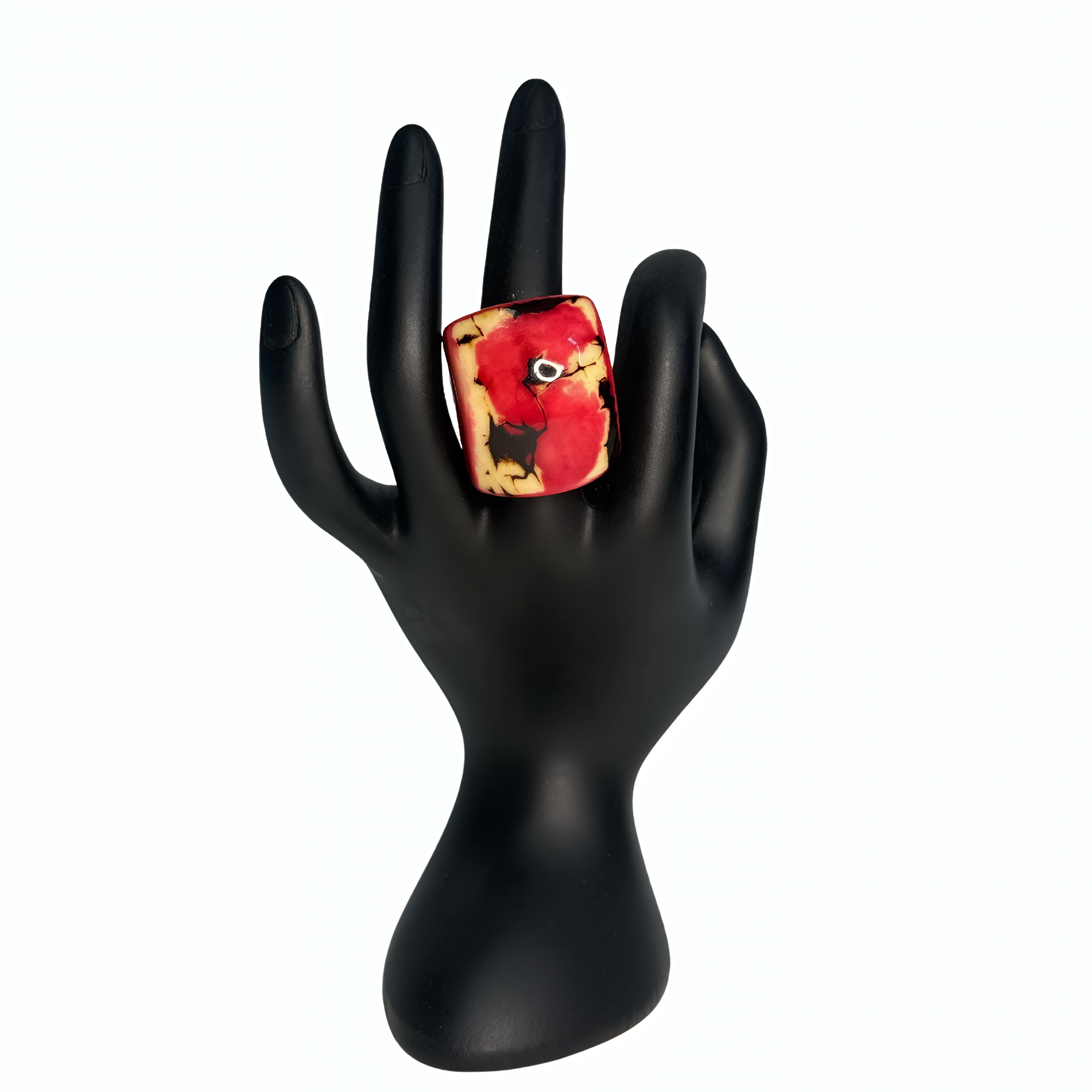 Red, Yellow & Black Artisan Ring