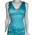 Lara Correa Celestial Blue Floral Lace Dress
