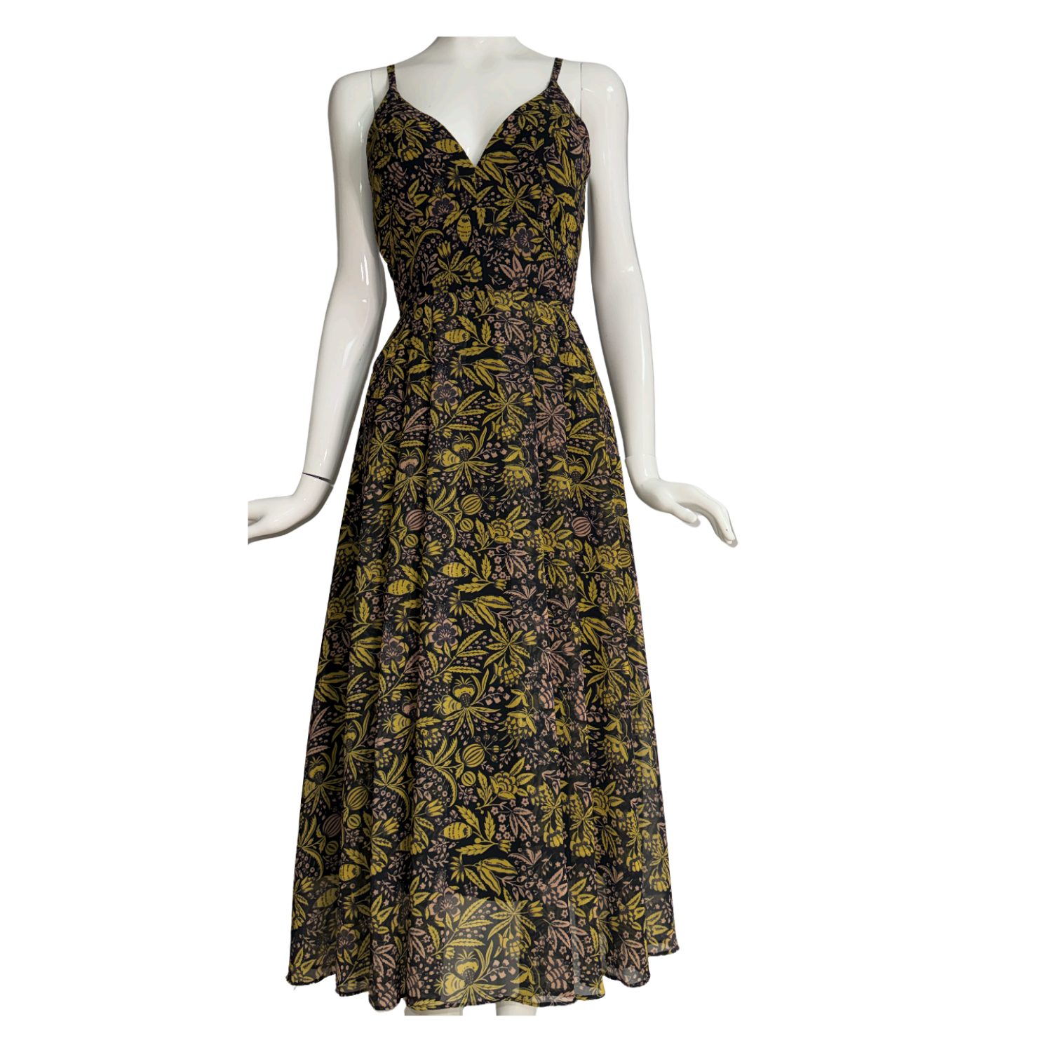 Satore Ferreira Black Floral Hippie Maxi Dress