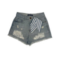 Striped Detail Denim Shorts – Morena Rosa