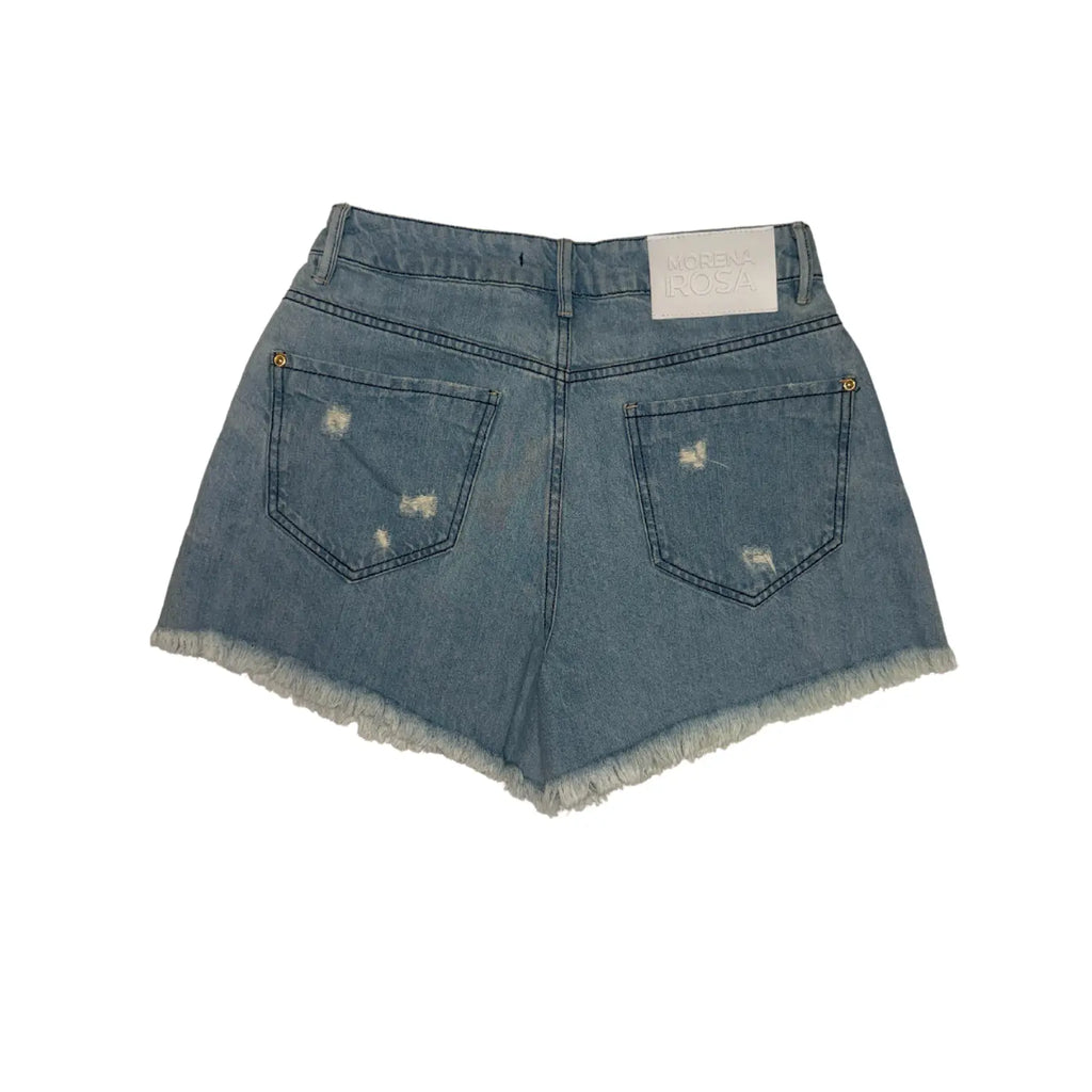 Striped Detail Denim Shorts – Morena Rosa