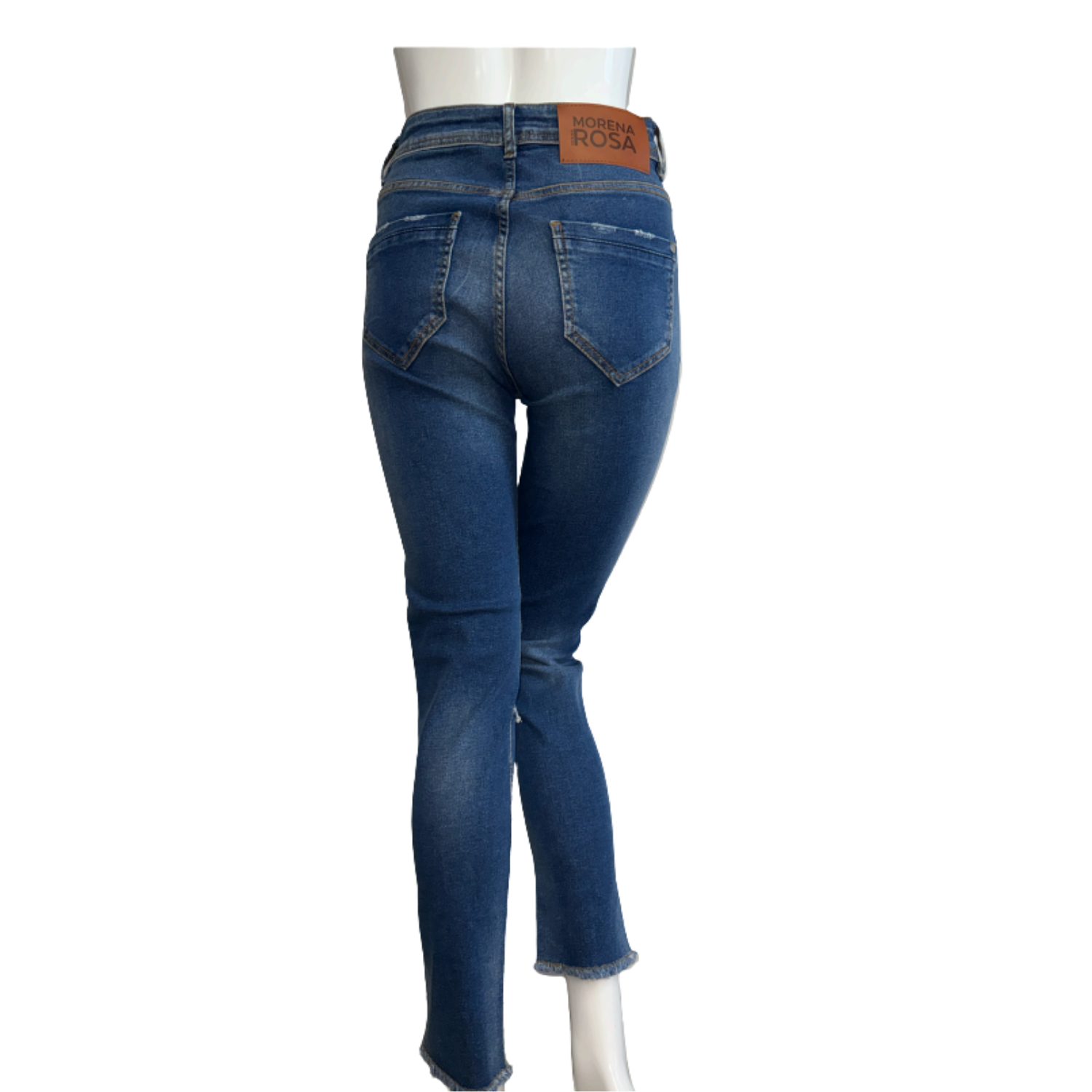 Morena Rosa Distressed Capri Jeans