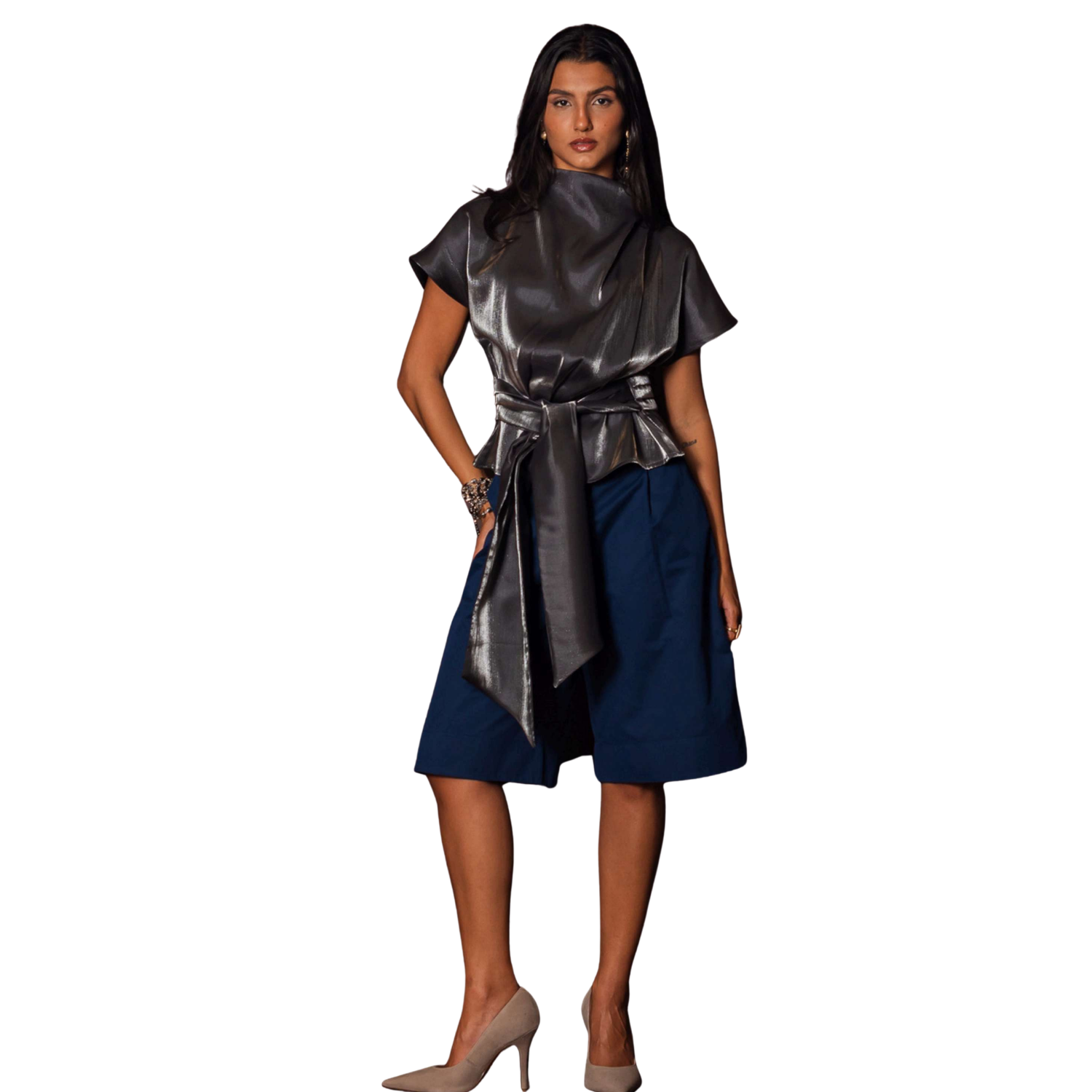 Satore Ferreira – Blue Tailored Cotton Trousers