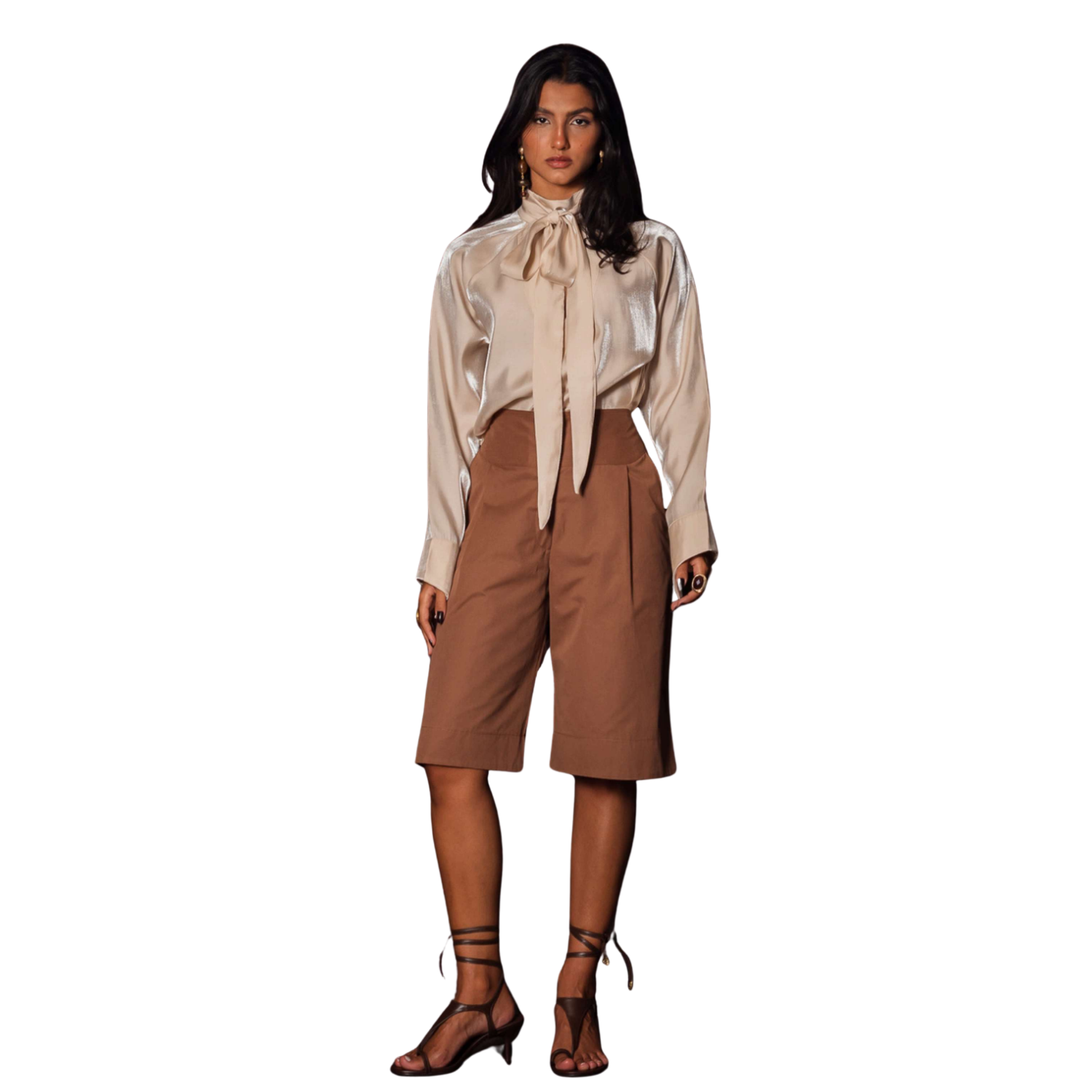 Satore Ferreira – Chocolate Tailored Cotton Trousers