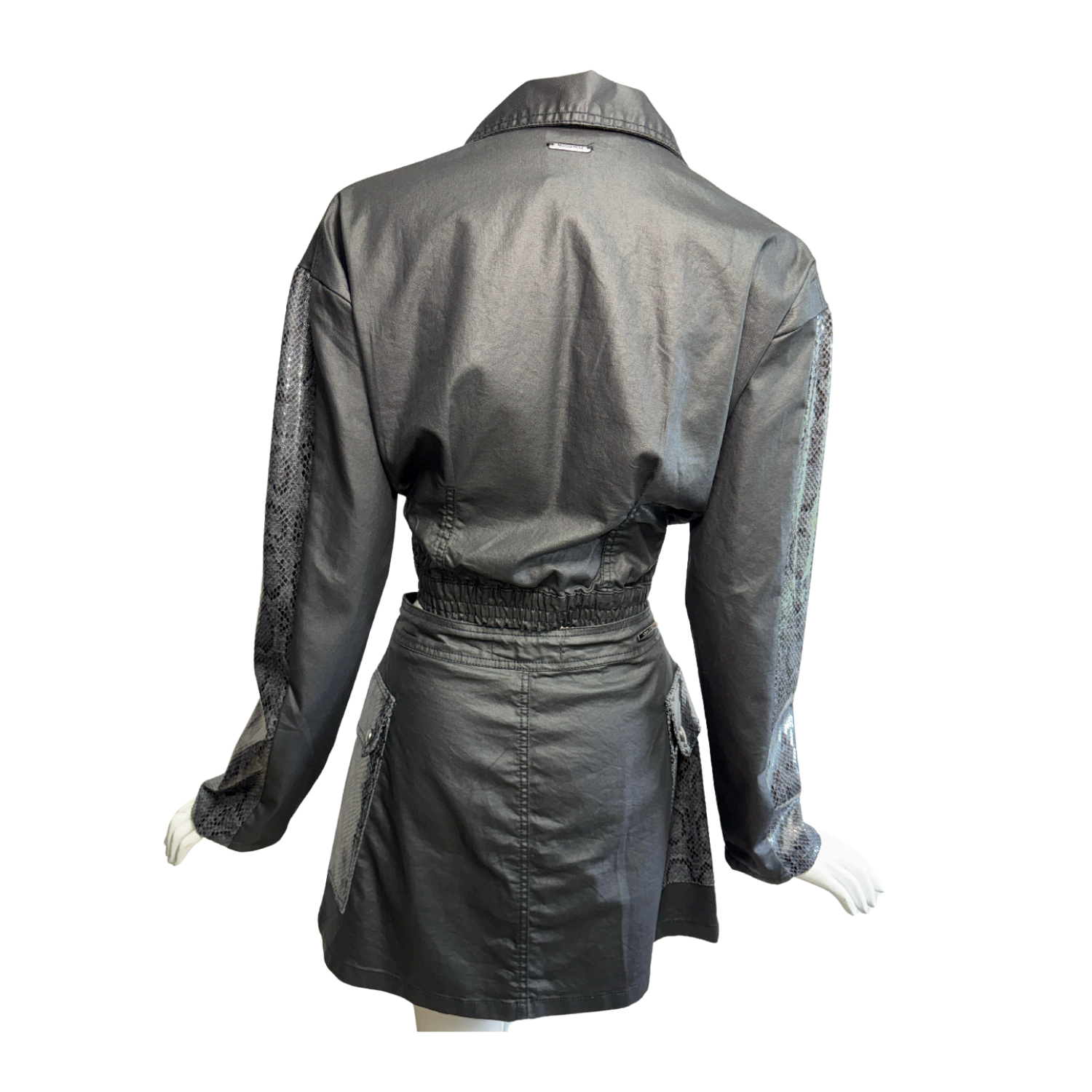 Morena Rosa Black Twill Skirt & Jacket Set