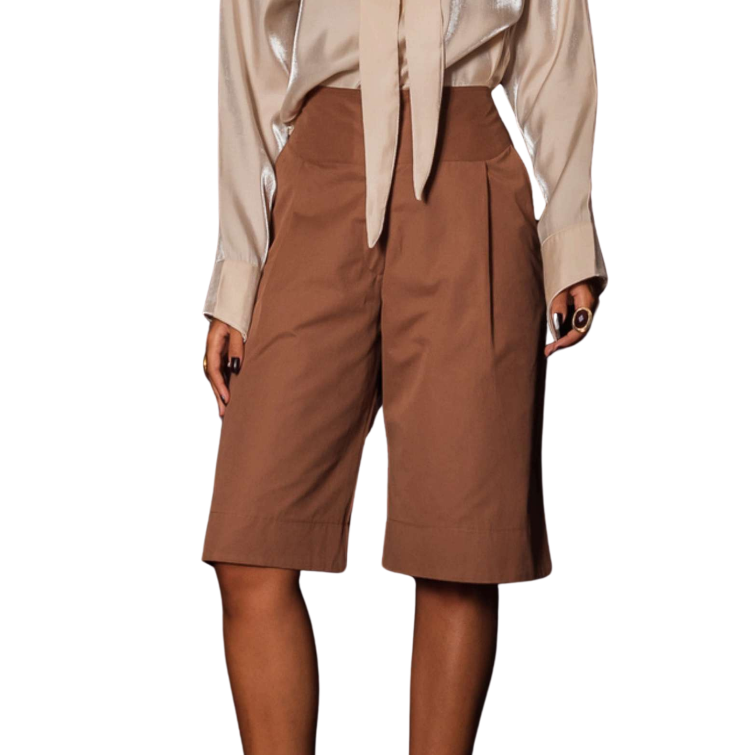 Satore Ferreira – Chocolate Tailored Cotton Trousers