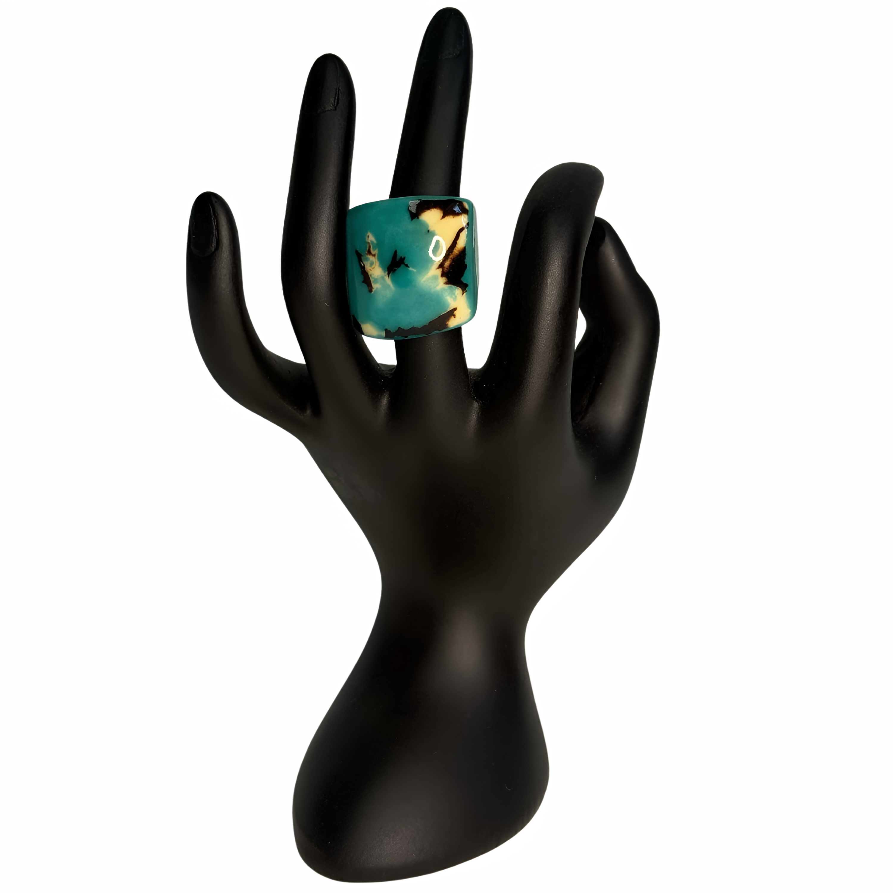 Jade Green & Black Streaked
