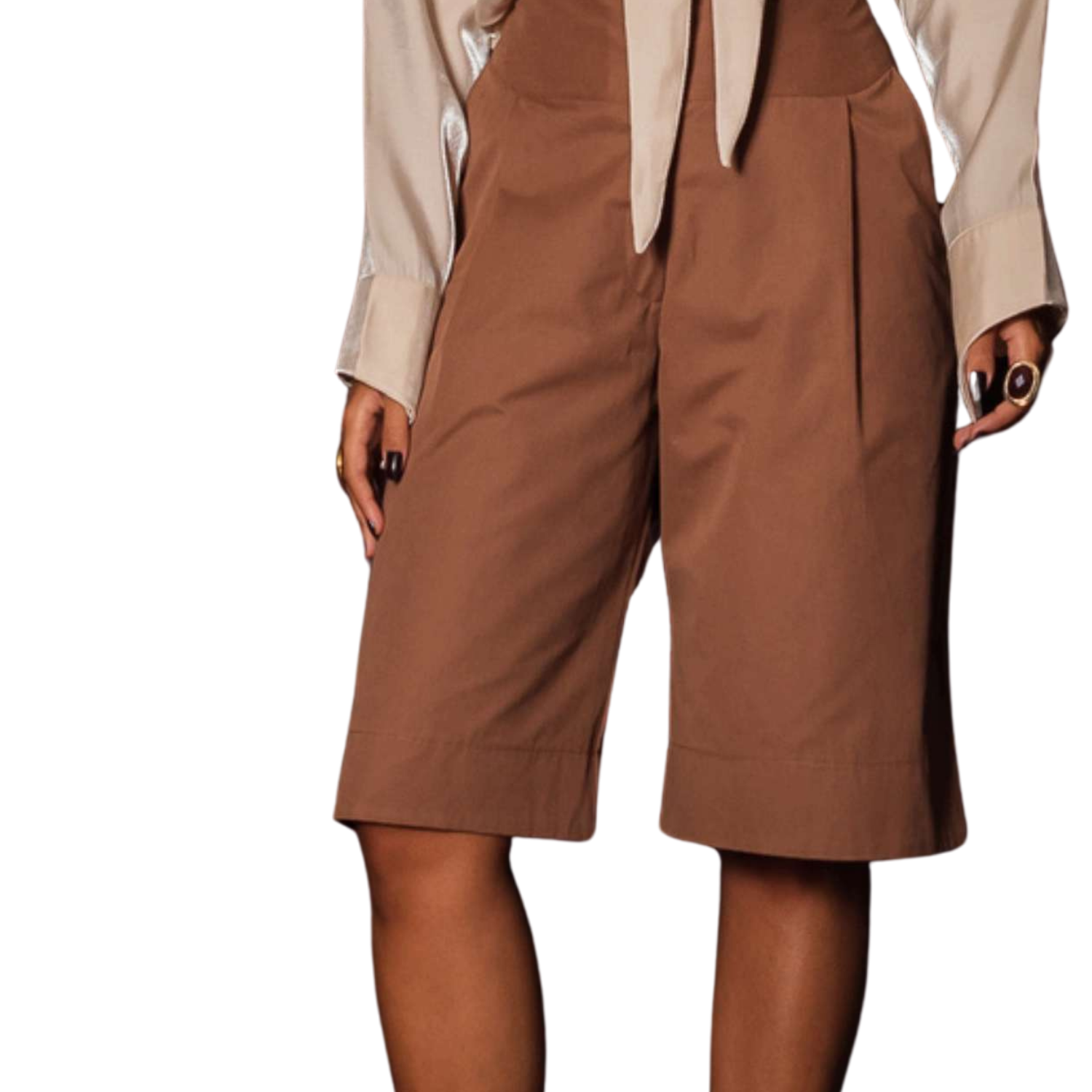 Satore Ferreira – Chocolate Tailored Cotton Trousers