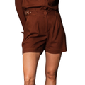Satore Ferreira – Chocolate Linen Shorts