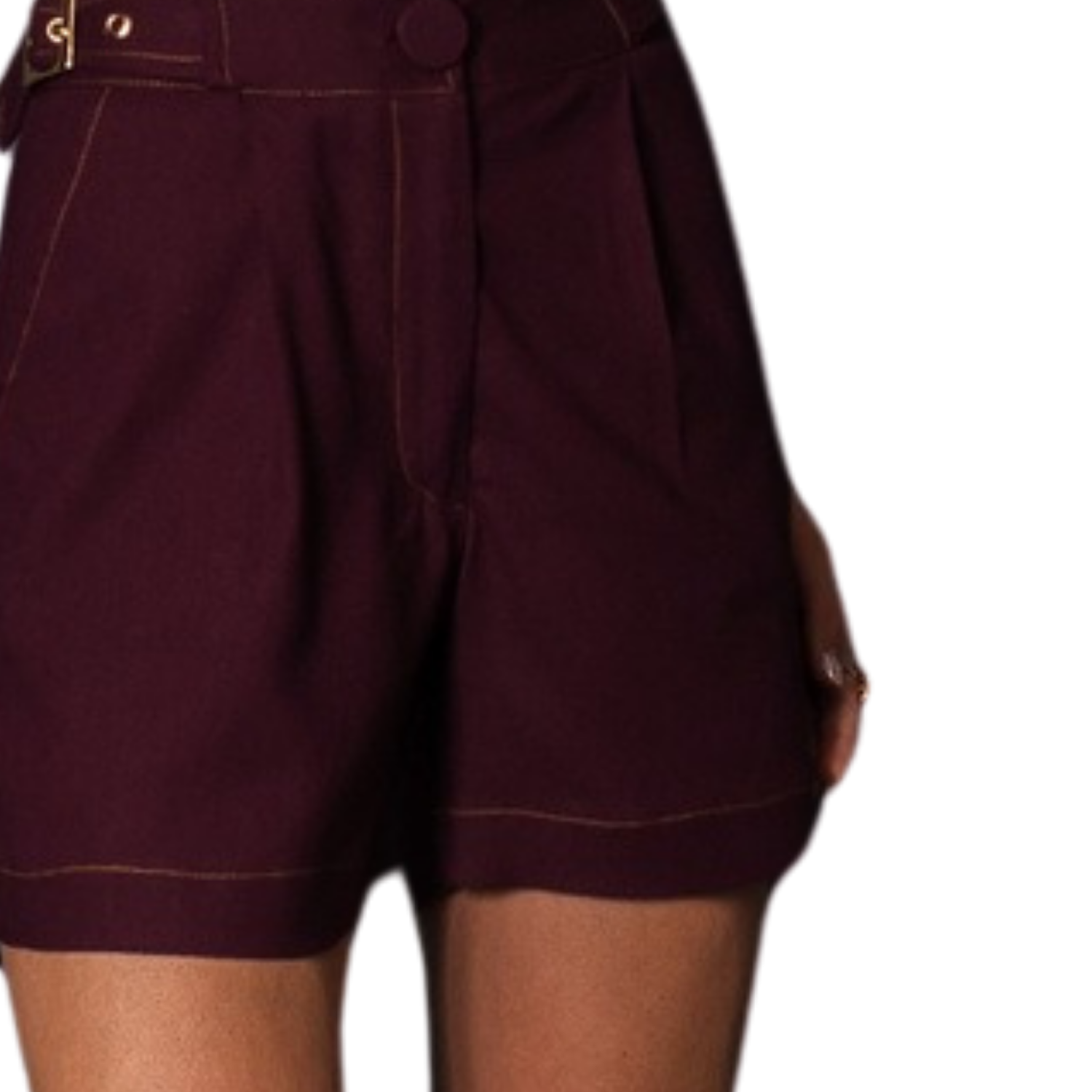 Satore Ferreira – Burgundy Linen Shorts