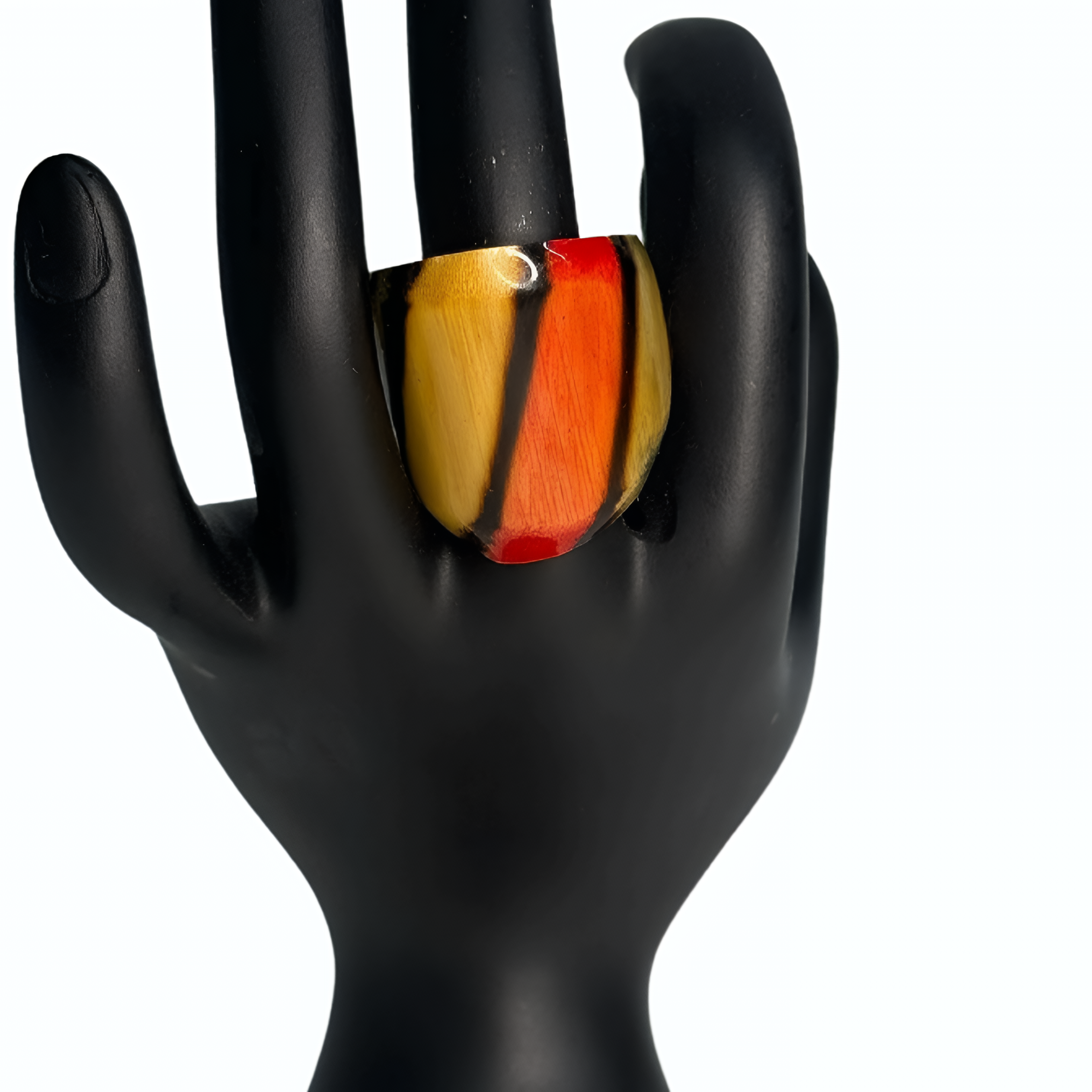Yellow, Orange & Black Striped
