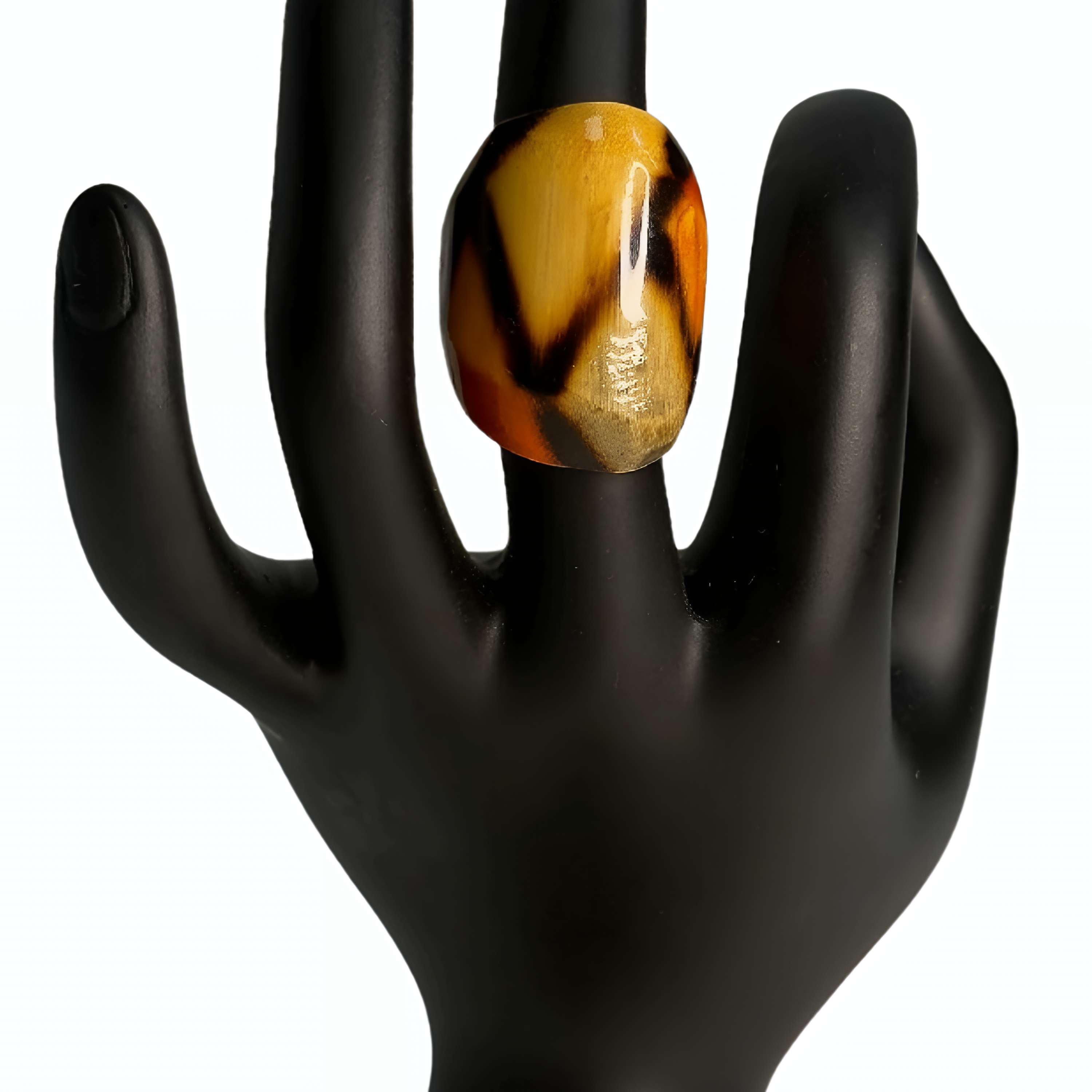 Yellow, Orange & Black Diamond-Pattern